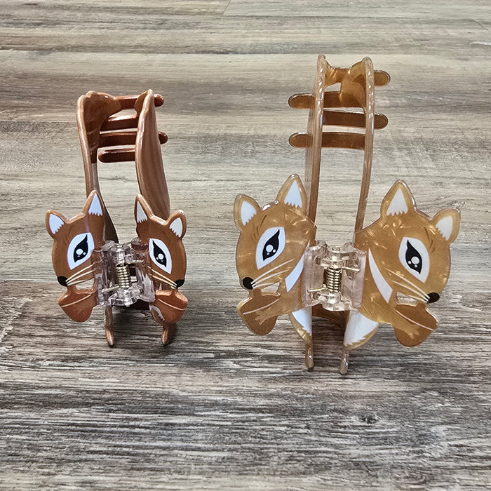 Acrylic Squirrel Hair Claw Clips~