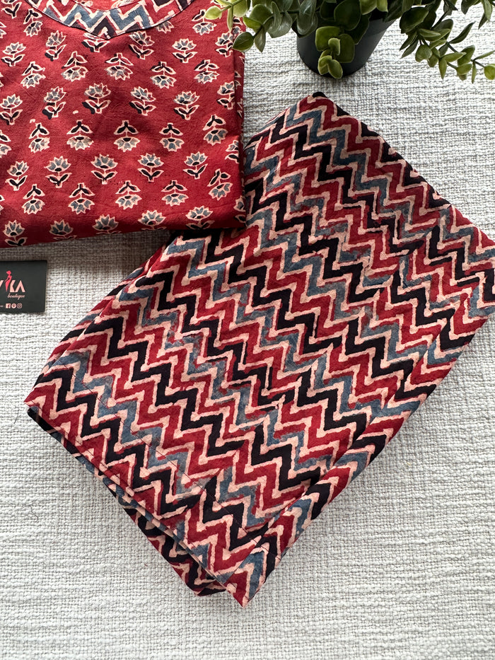 Ajrakh printed ready kurta pant