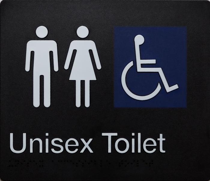 BEST BUY MFDT Unisex Accessible Toilet Sign Braille