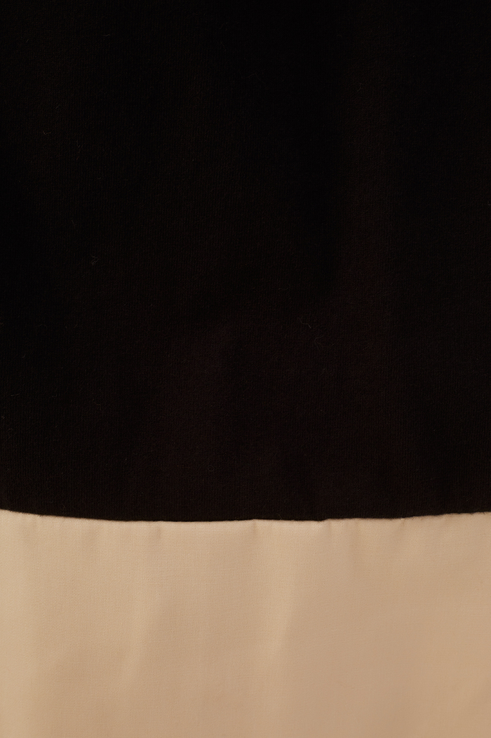 Black Embroidered Flower Square Neck Puff Sleeve Maxi Dress_6