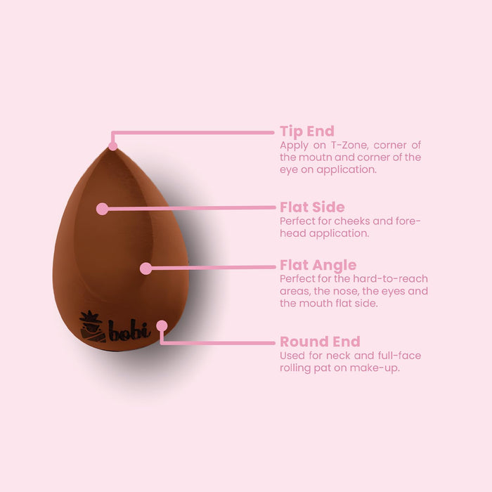 BOBI Beauty Blender Set Super Soft sponge for face makeup | Microfiber Soft Sponge Oval Drop Shape For Liquid Foundation, Creams, Powders, Latex Free Wet, Reusable and Washable (Multicolor, Pack of 2)