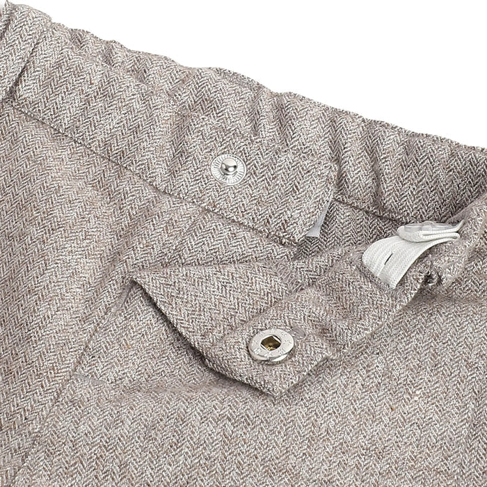 Boys Grey Chevron Trousers