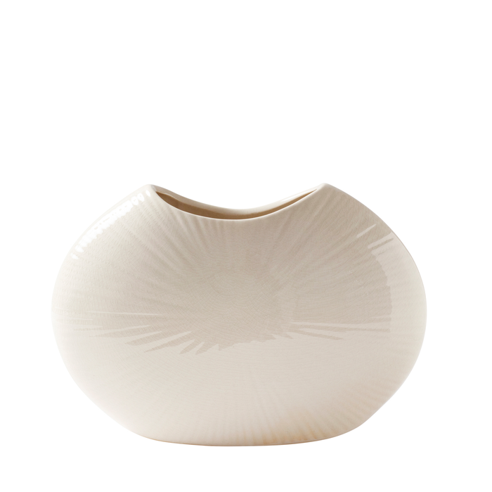 CERAMIC SHELL VASE - Ivory
