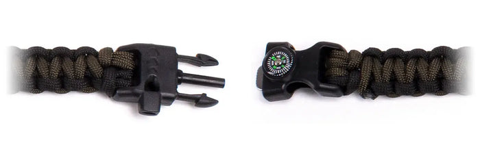 Cobra Armbånd, Sort/Grøn Paracord.Sale