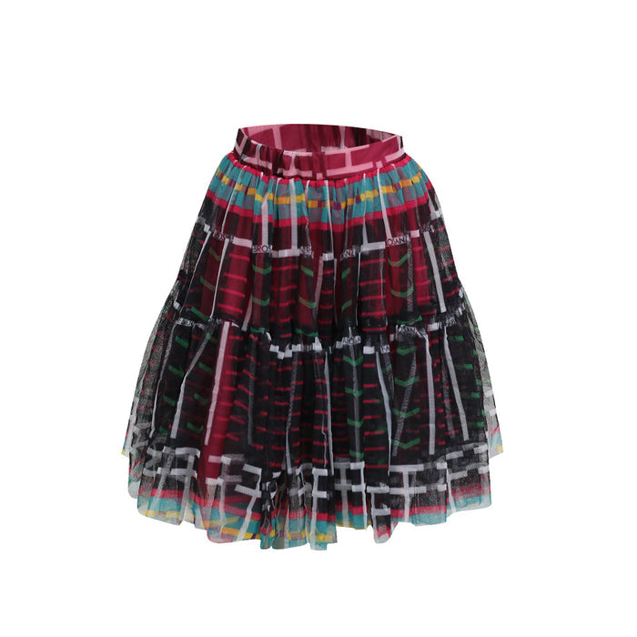 Fabrosanz: Kids Venda Print Tulle Skirt