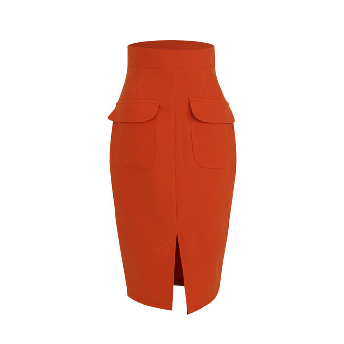 Fabrosanz: Orange Pencil Skirt