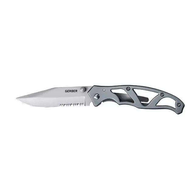 Gerber Paraframe II Stainless foldekniv med serrated blad og bælteclips