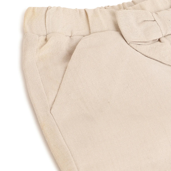 Girls Beige Relaxed Trousers