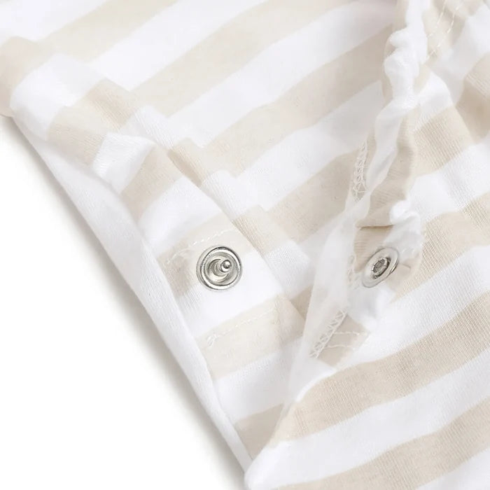 Infants White Printed Nappy Opening Babysuit
