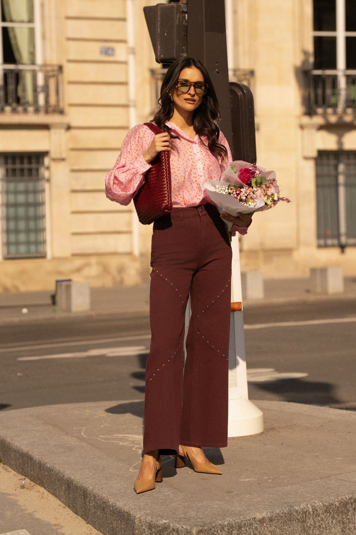 Jeans Gabrielle - Bordeaux