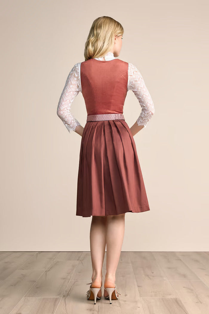 Kruger Alisha Midi Dirndl, Red — 60cm 2pc Set