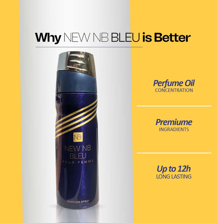 New NB Bleu Pour Femme Deo for Women 200ml + 200ml(Pack of Two)