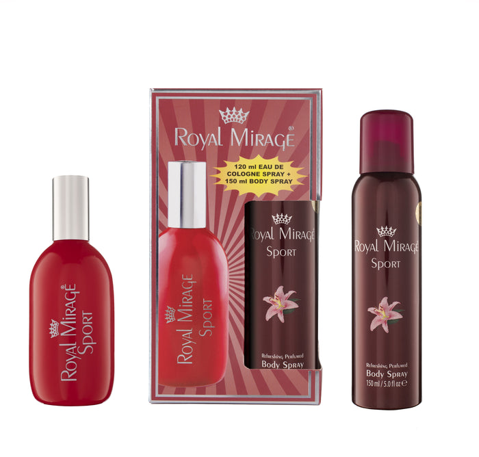 Royal Mirage Sports Gift Set EDC 120ml Body Spray 150ml