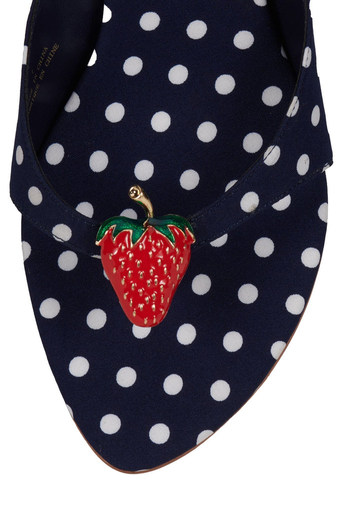 SHORTCAKE2 Navy White Polkadot 4