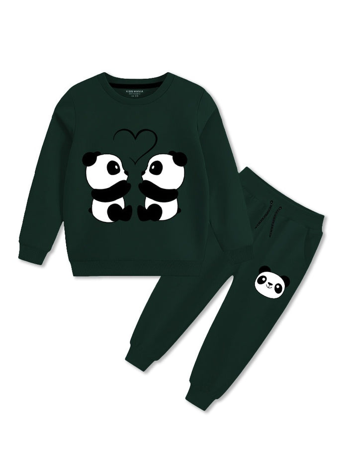 Twin Panda Kids Casual Tracksuit