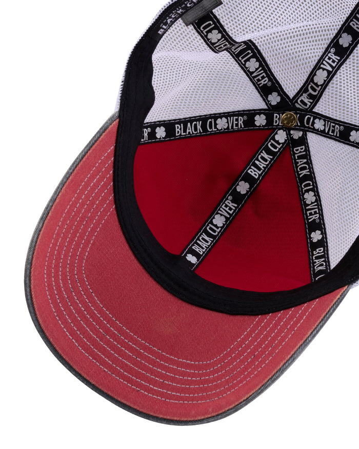 Two Tone Vintage 40 - Red and White Mesh Hat