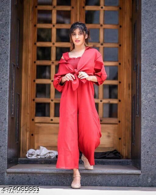 Whitewhale LATEST STYLISH TRENDY NEW TWO PIECE SET JUMPSUIT WITH NOTE SHIRT WITH FINE QUALITY