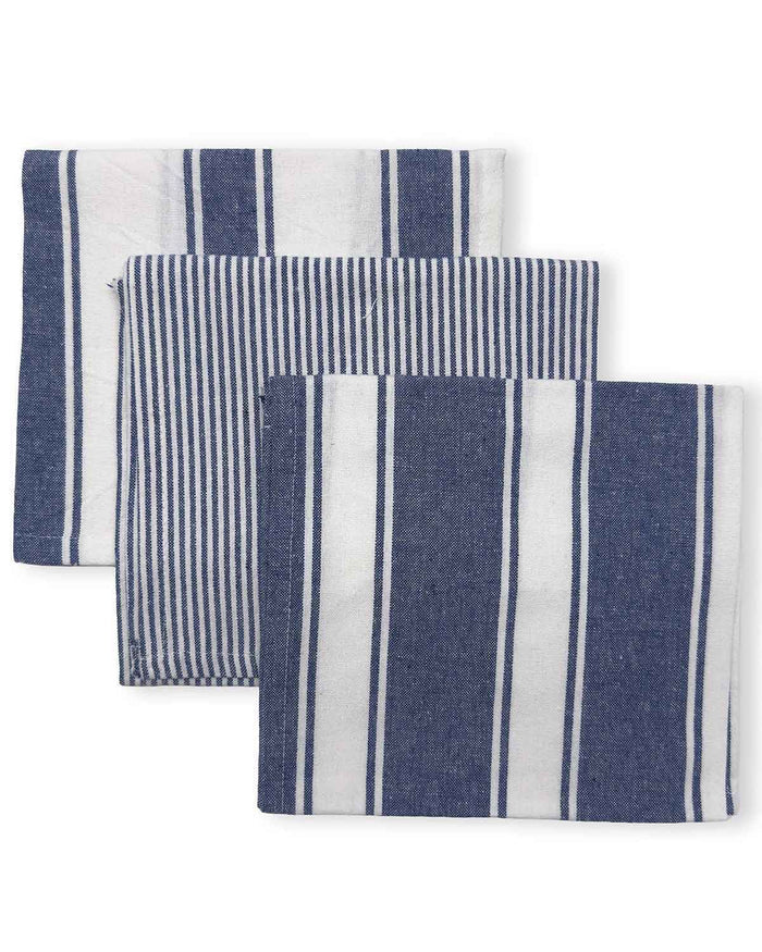 Woven Stripe Cotton Rich Tea Towel Set - Image 2 - Country Collection
