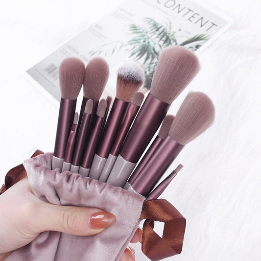 13-Piece Makeup Brush Set with Velvet Bag