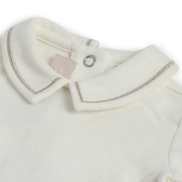 2 Pc Long Sleeve Bodysuit & Sleeveless Beige Babysuit