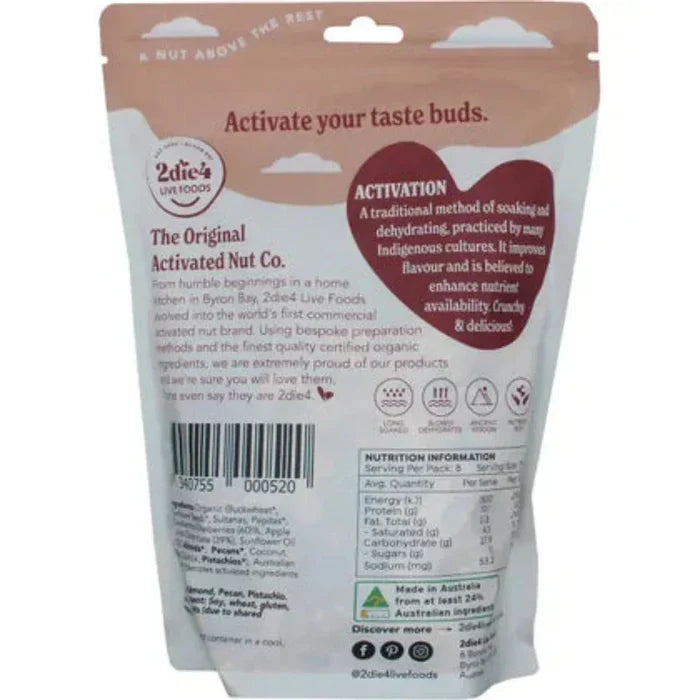 2DIE4 LIVE FOODS Activated Organic Muesli 600g - L'Organic