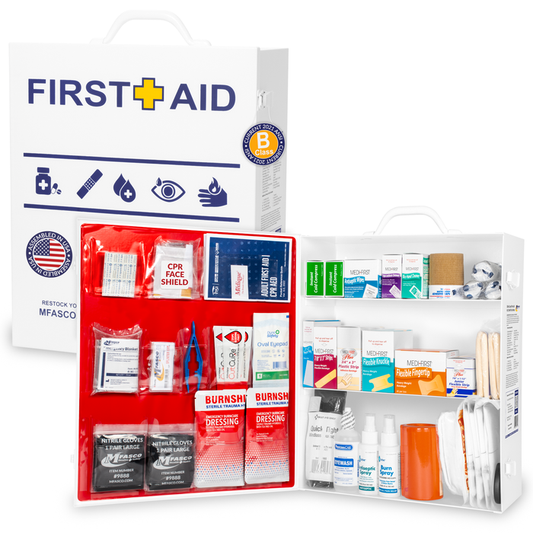 3 Shelf Metal Workplace First Aid Kit Osha Class B No Medications