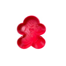 3D Printed One Piece Gingerbread Man Bath Bomb Mold