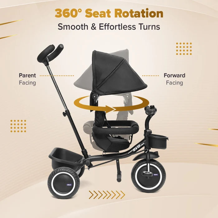 4 In 1 Evolution Trike Black
