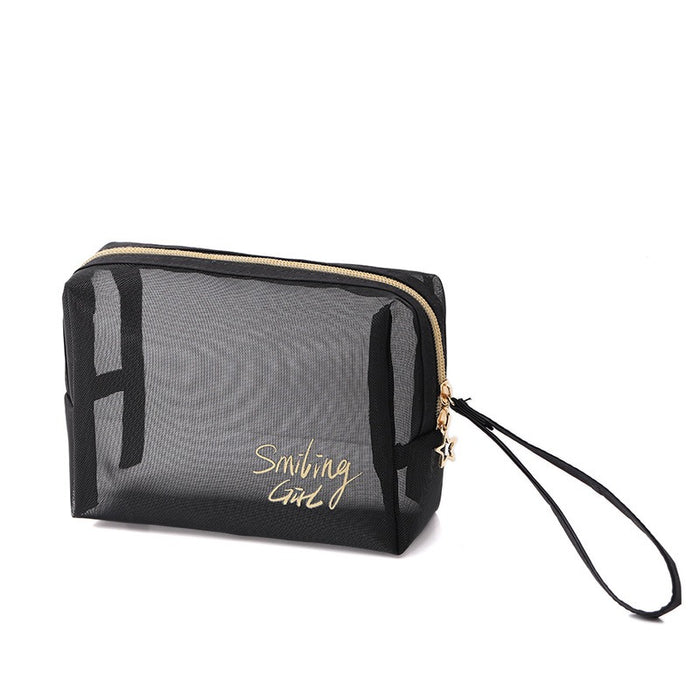 5 Pack Mesh Makeup Bag Combo – Transparent Travel Cosmetic & Toiletry Organizers