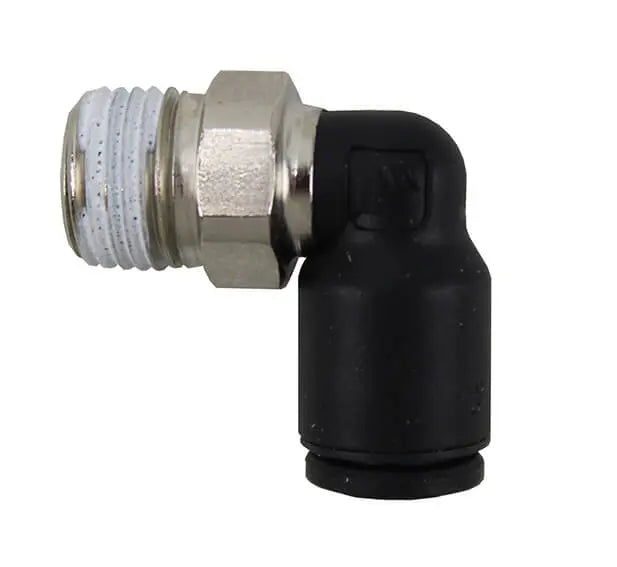 90 graders push fitting med gevind til 6mm macro line