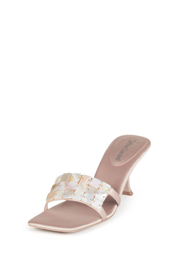 ABALONE-SH Jeffrey Campbell Heeled Sandal Champagne Satin Combo
_hover
