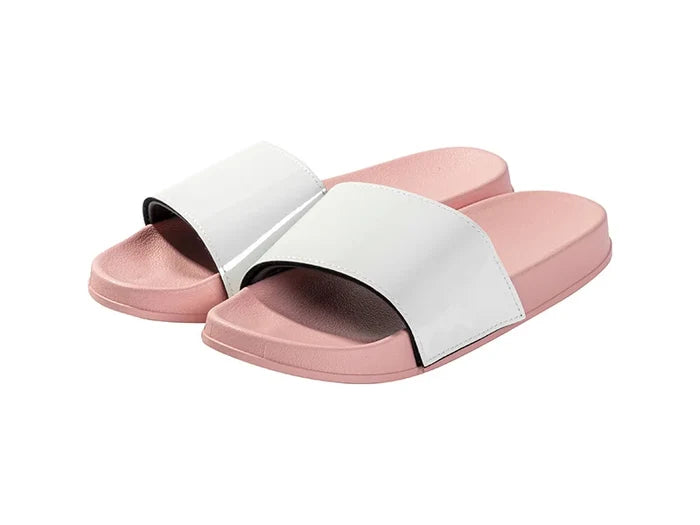 Adult Slippers w/ Sublimation PU Leather (Pink Sole)