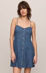 Angel Eyes - Denim Mini Dress - Medium Indigo