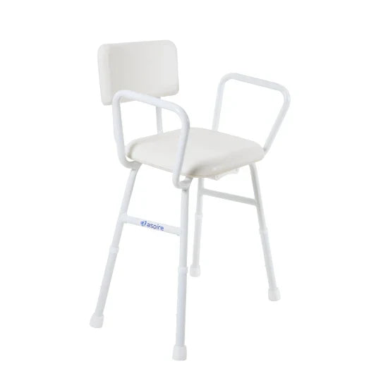 ASPIRE Shower Stool - With Padded Seat & Back ( PS & B ) - Steel