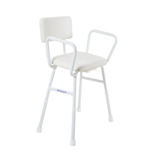ASPIRE Shower Stool - With Padded Seat & Back ( PS & B ) - Steel