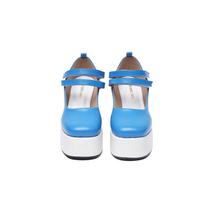 Azure Mary Jane Platforms - The Quirky Naari