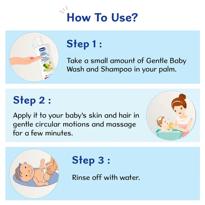 Baby Moments Gentle Bodywash & Shampoo Green Apple 500ml