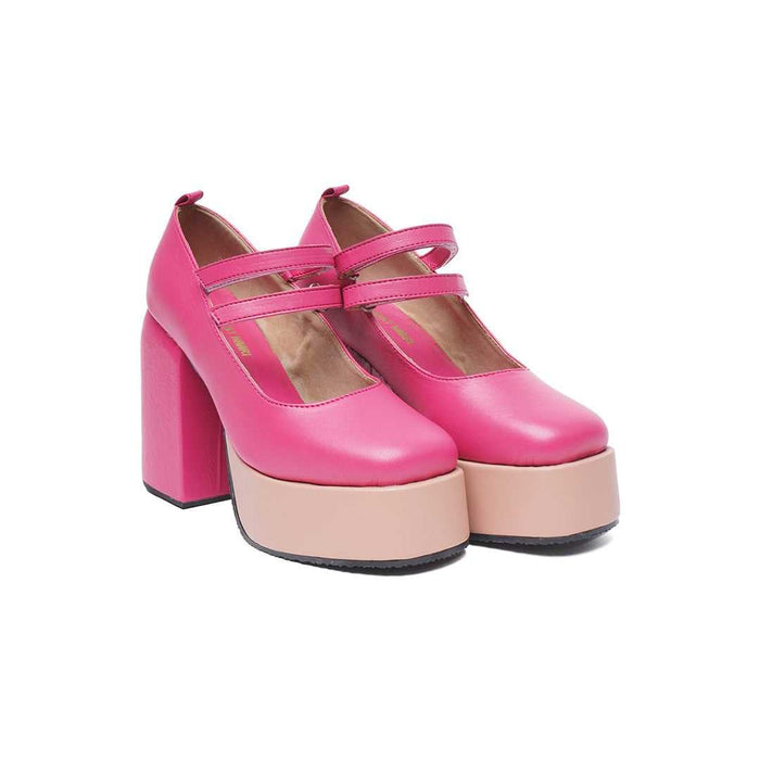 Barbie Pink Mary Jane Platforms - The Quirky Naari