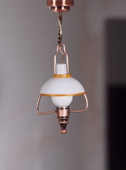 Battery Operated LED Hanging Farmhouse Coach Lamp - Copper C22