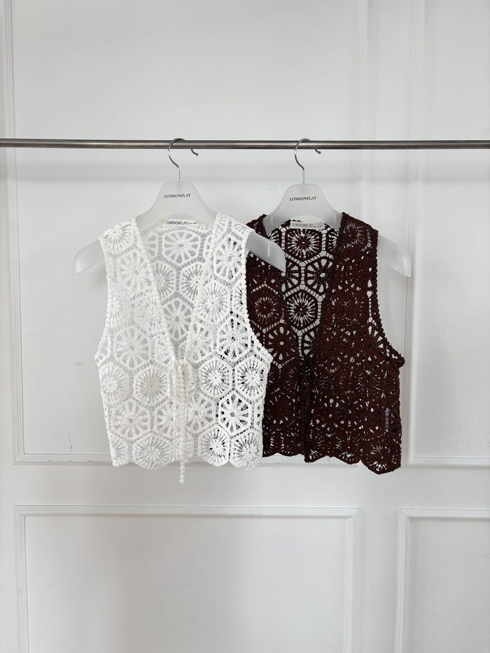 Beaded Crochet Vest