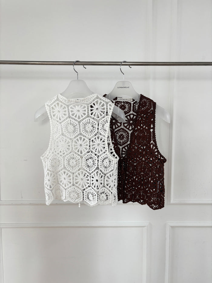 Beaded Crochet Vest