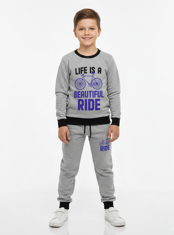 Beautiful Ride Fleece Tracksuit For Little Boys