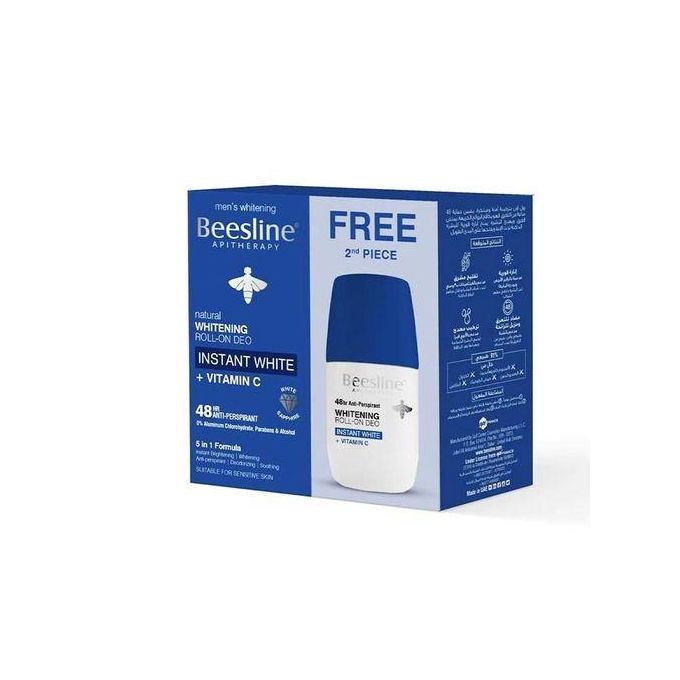 Beesline Whitening Roll-On - 48hr - Instant White 50ml *2