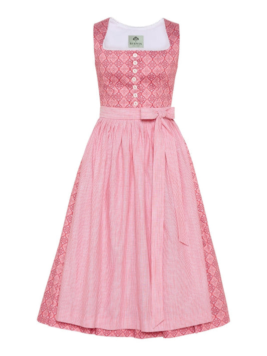 Berwin Long Dirndl 2pcs. 75cm "Lina" red