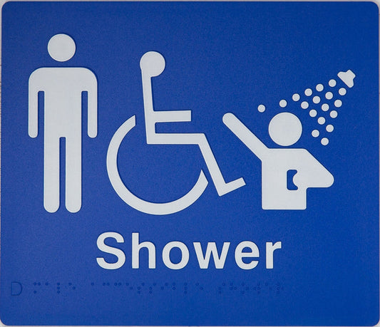 BEST BUY MDS Male Accessible Shower Sign Braille