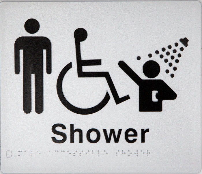BEST BUY MDS Male Accessible Shower Sign Braille