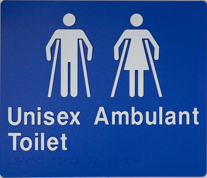 BEST BUY MFAT Unisex Ambulant Toilet Sign Braille