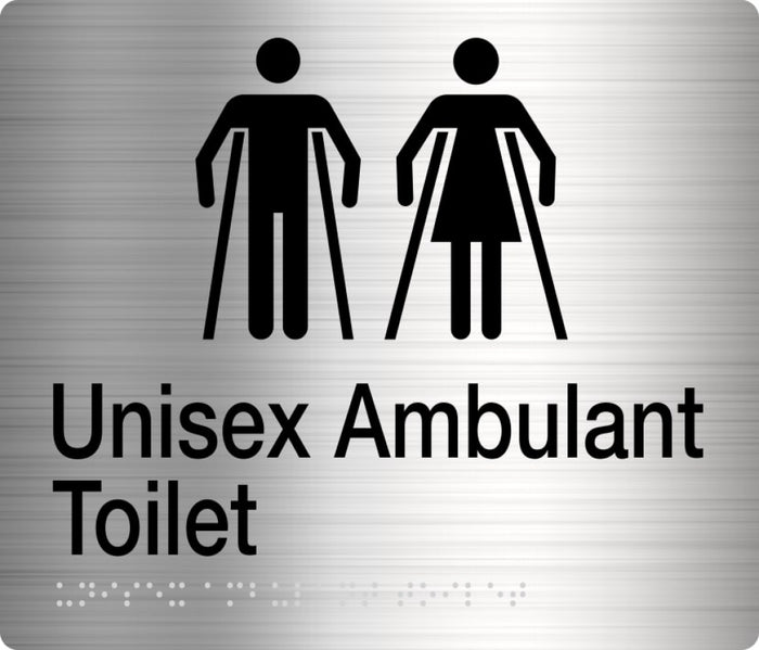 BEST BUY MFAT Unisex Ambulant Toilet Sign Braille