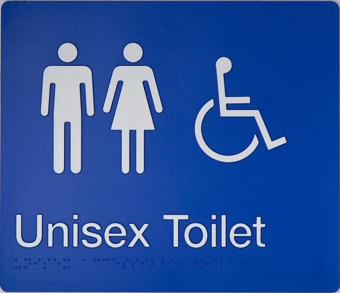 BEST BUY MFDT Unisex Accessible Toilet Sign Braille