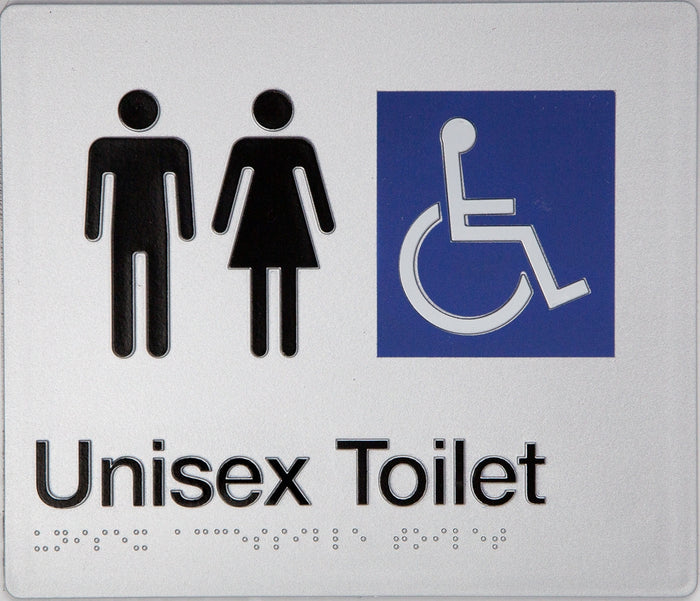 BEST BUY MFDT Unisex Accessible Toilet Sign Braille